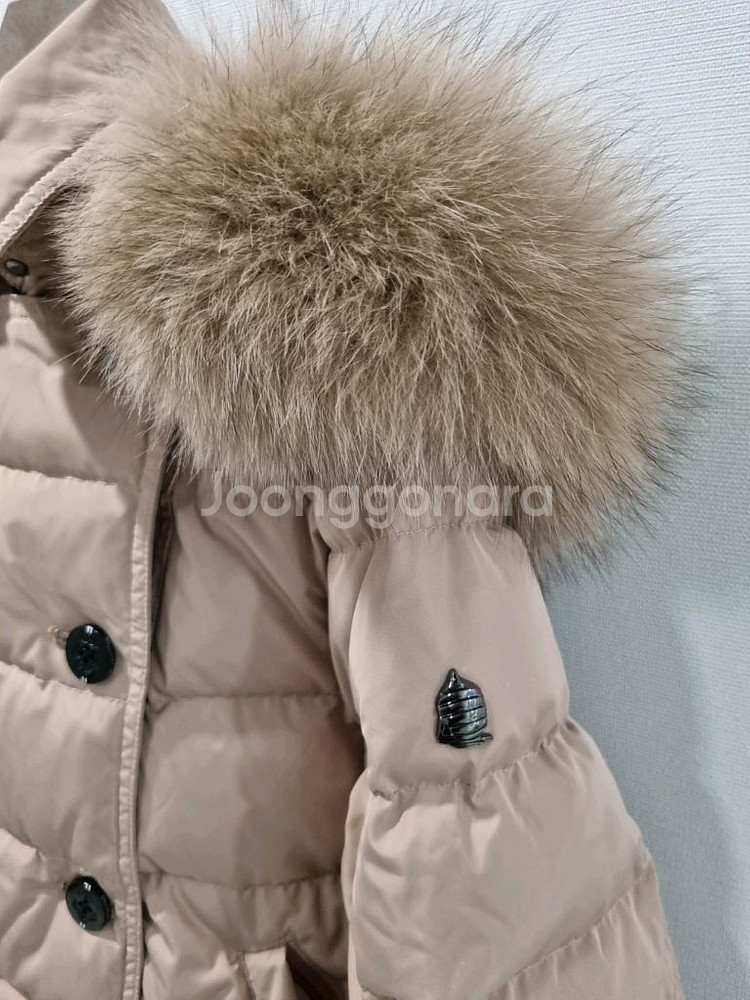 마리나요팅 핑크 폭스퍼 구스 패딩 점퍼--2