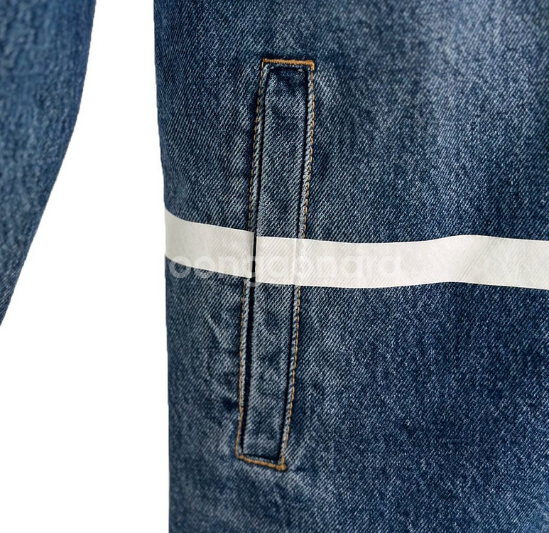 [44] 발렌티노 남성 까르피 더블 포켓 V 빅로고 데님 청셔츠 자켓--5