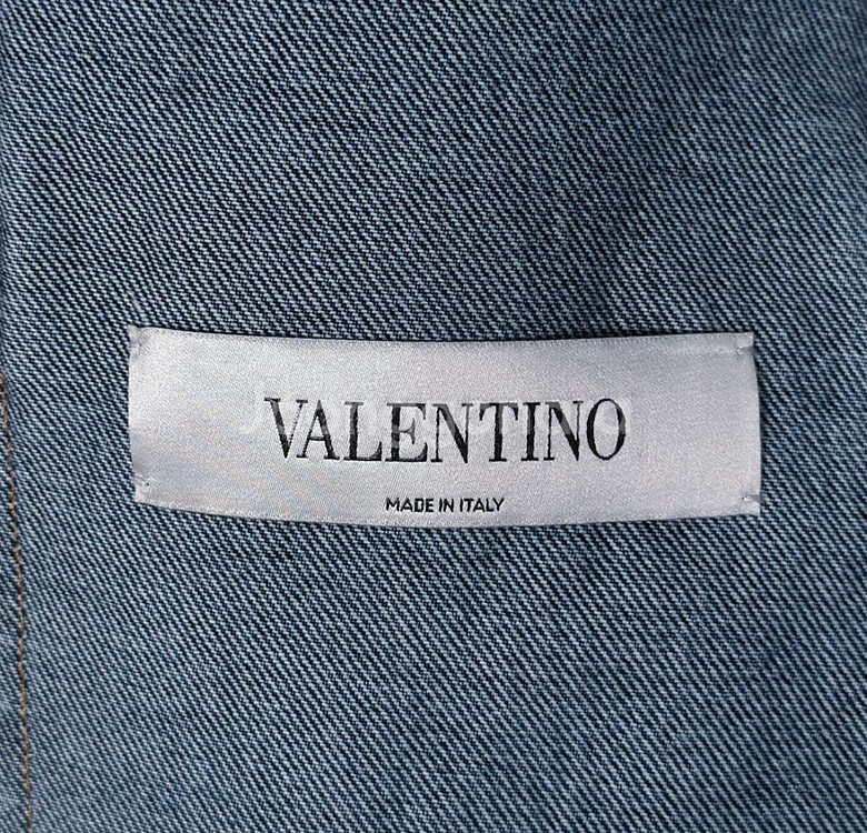 [44] 발렌티노 남성 까르피 더블 포켓 V 빅로고 데님 청셔츠 자켓--6