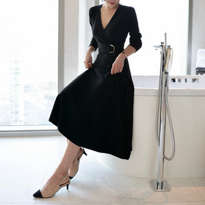 블랙 롱 원피스