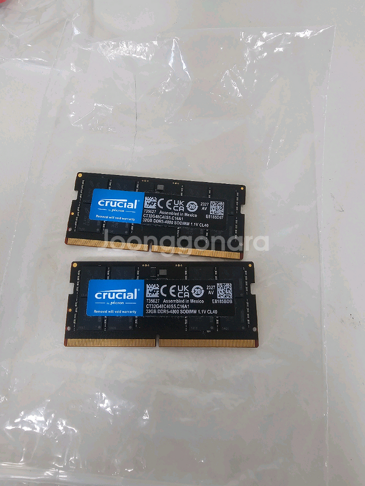 마이크론 노트북용 DDR5 64gb (32gbx2)--0