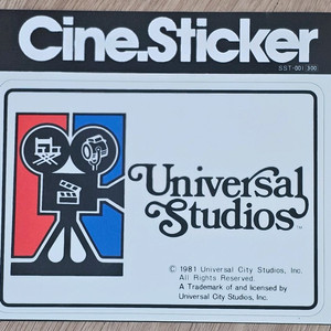 1981년 유니버셜 스튜디오 Cine 스티커 2장