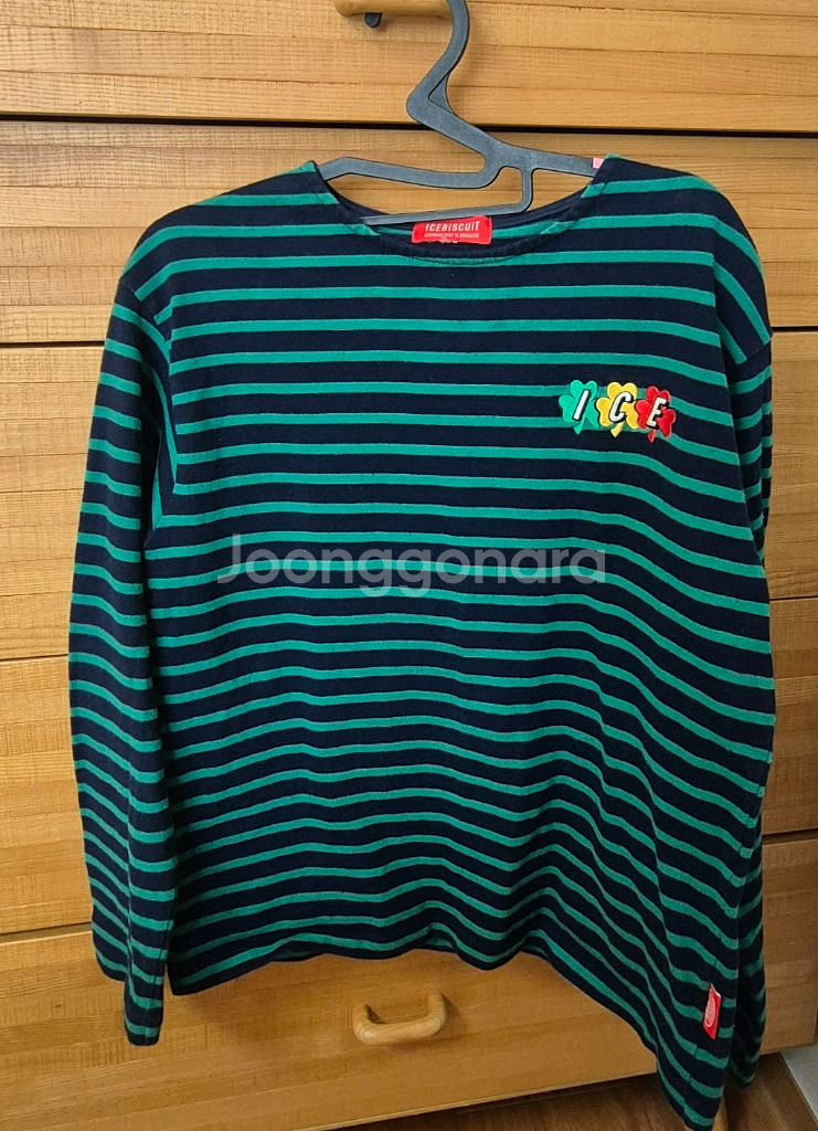 아이스비스킷 스트라이프 티셔츠155--0