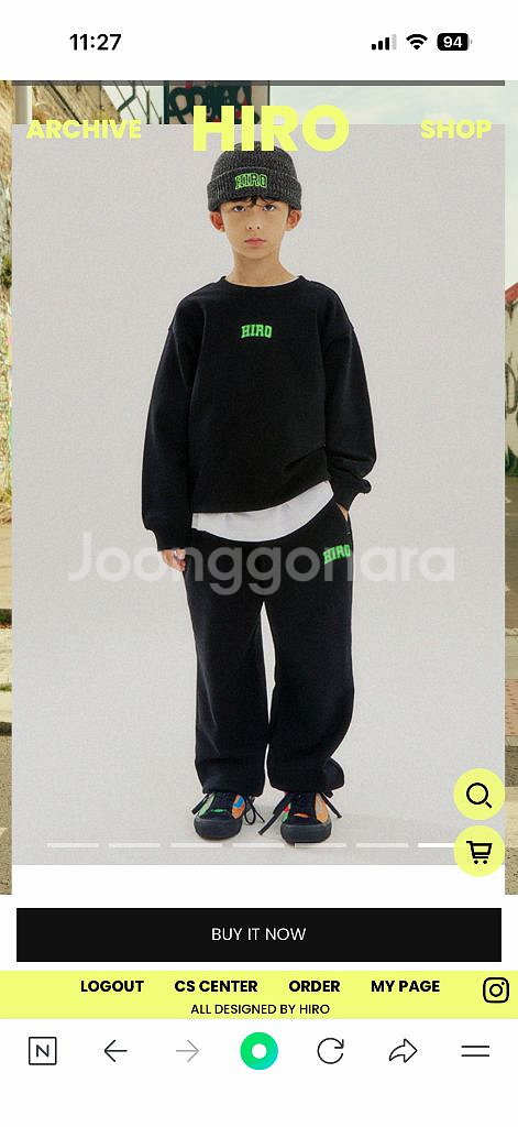 히로 HIRO 로고 맨투맨 블랭크 스웨트 새상품 130--0