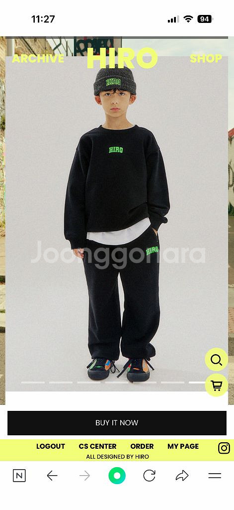 히로 HIRO 로고 맨투맨 블랭크 스웨트 새상품 130--10