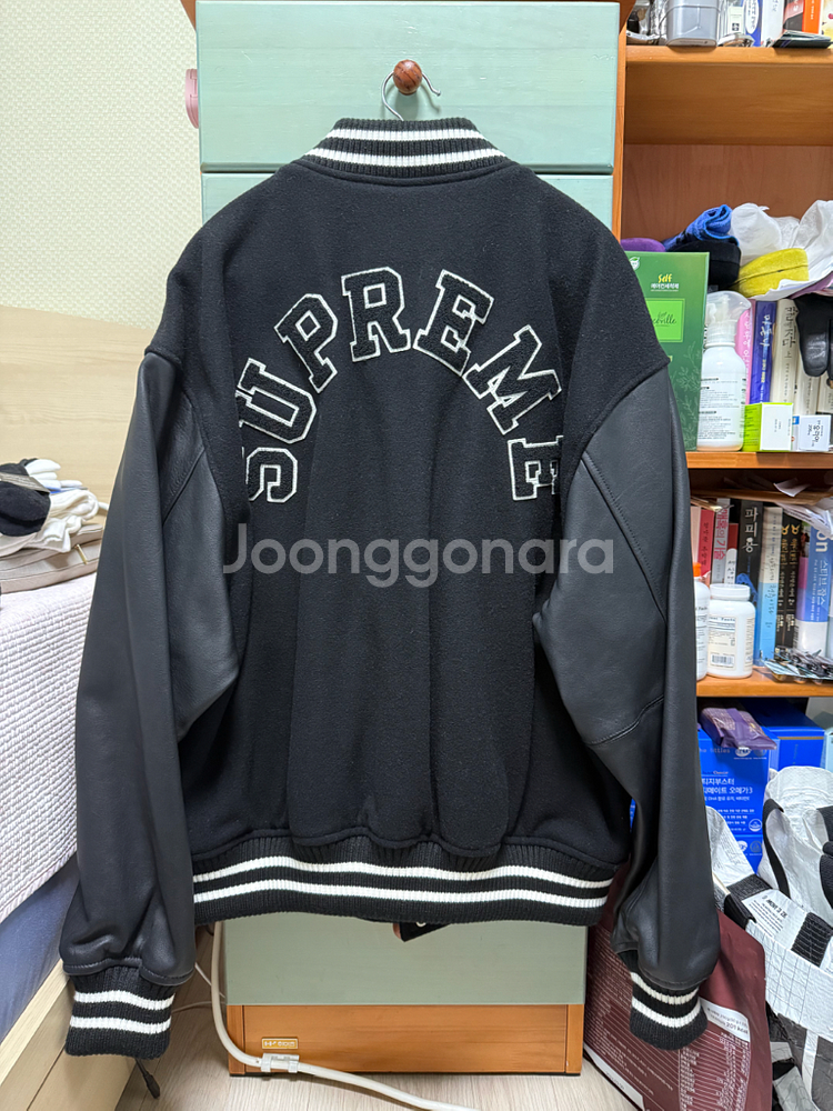 슈프림 타이거 바시티 자켓 블랙 L--2
