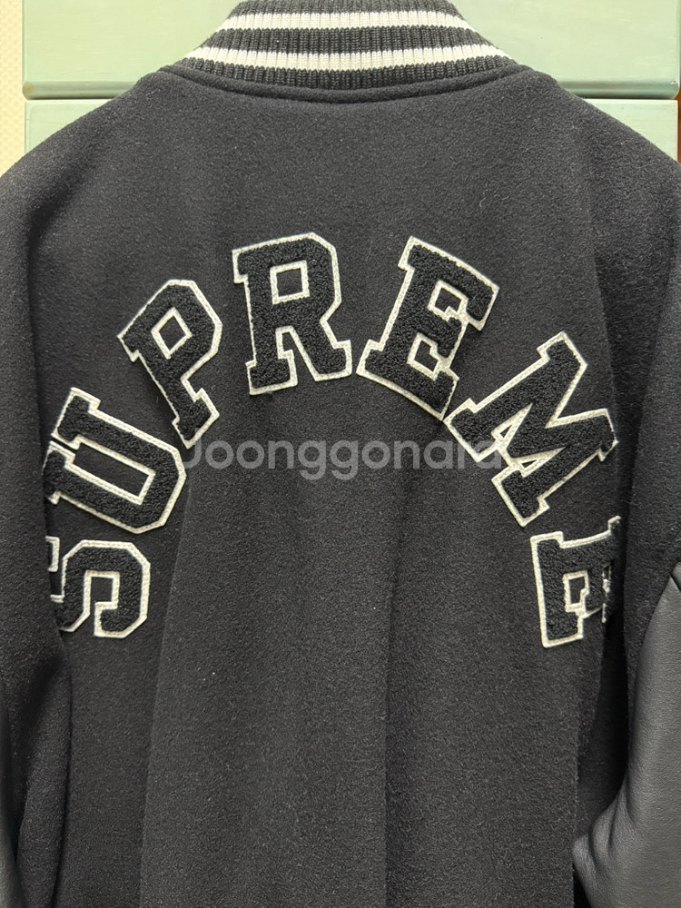 슈프림 타이거 바시티 자켓 블랙 L--3