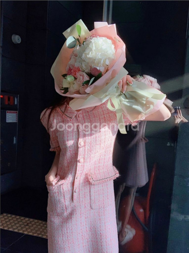 로즈팩토리 펄 트위드 드레스 로즈니 아네로즈 원피스 로아르--2