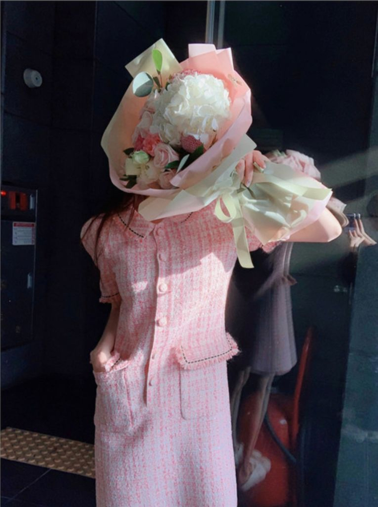 로즈팩토리 펄 트위드 드레스 로즈니 아네로즈 원피스 로아르--2