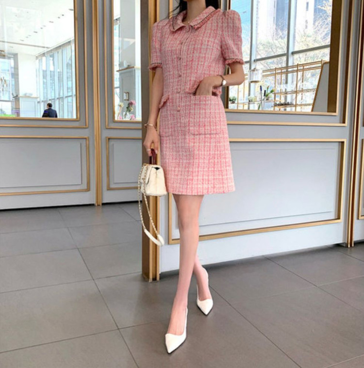 로즈팩토리 펄 트위드 드레스 로즈니 아네로즈 원피스 로아르--7