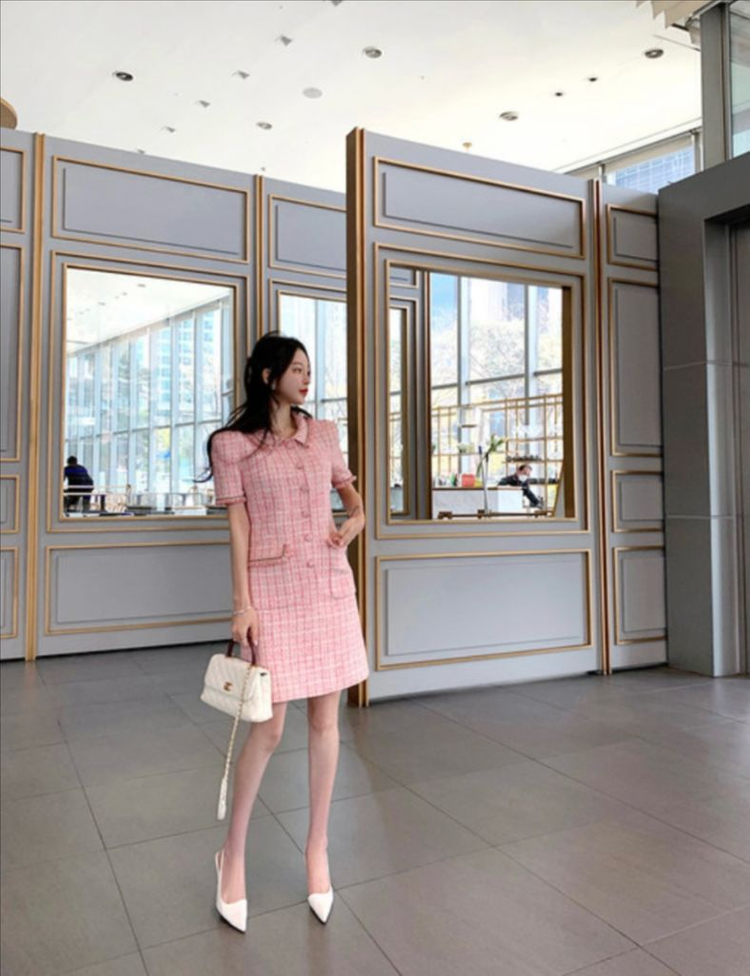 로즈팩토리 펄 트위드 드레스 로즈니 아네로즈 원피스 로아르--8