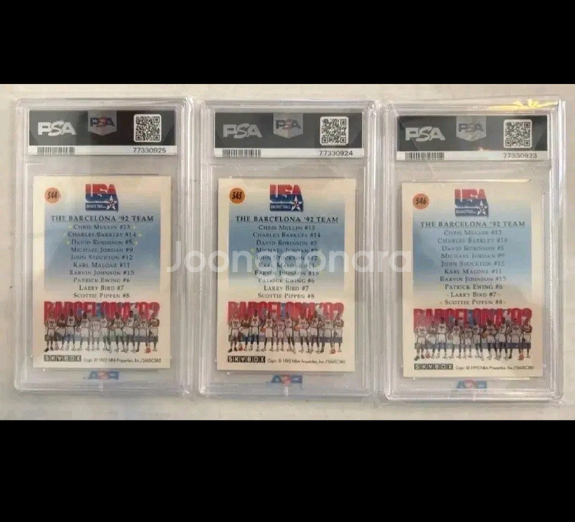 psa 1992 미국 농구 드림팀 카드 세트 조던 매직 말론--1