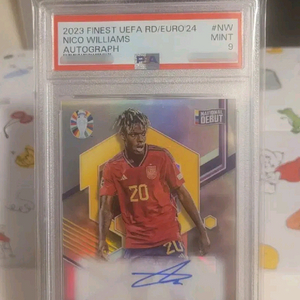psa 니코 윌리엄스 오토 유로24 데뷔 친필 사인 등록 카드
