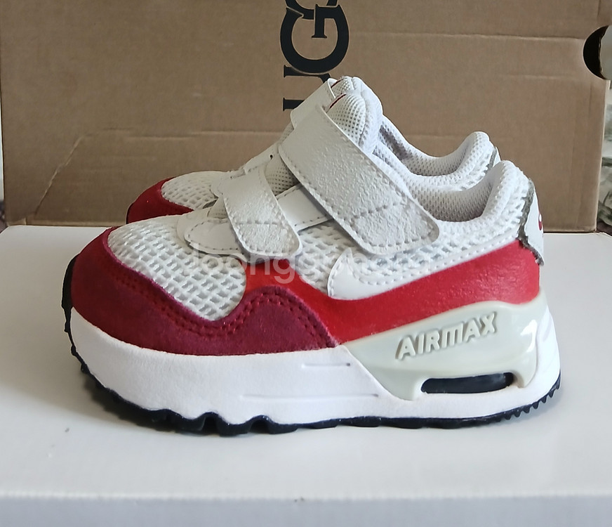 나이키키즈 에어맥스120운동화 화이트레드--1