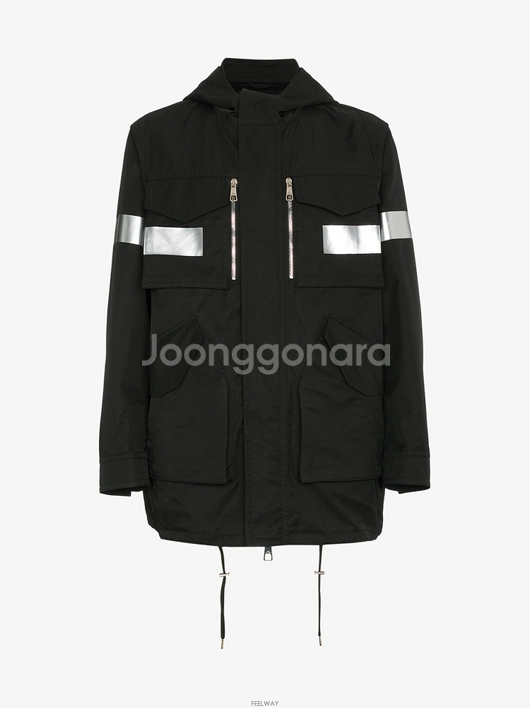 Neil Barrett reflective hooded parka--0
