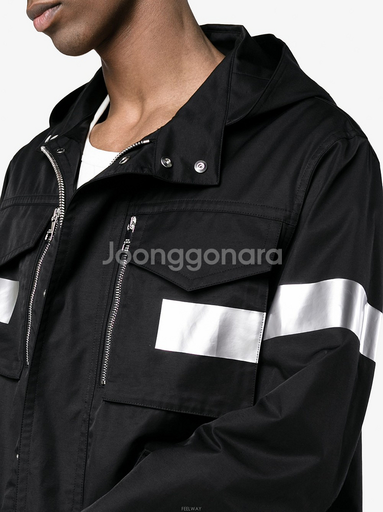 Neil Barrett reflective hooded parka--3
