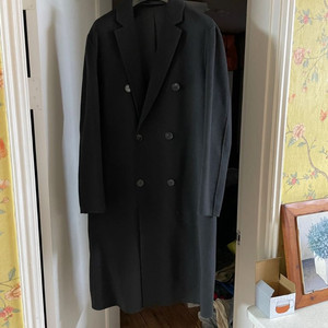 타임옴므 핸드메이드 더블코트 블랙 100 사이즈 싸게 팝니다