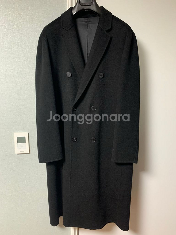 타임옴므 핸드메이드 더블코트 블랙 100 사이즈 싸게 팝니다--1