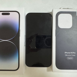 아이폰14프로 128GB 스페이스블랙 + 애플 정품가죽케이스