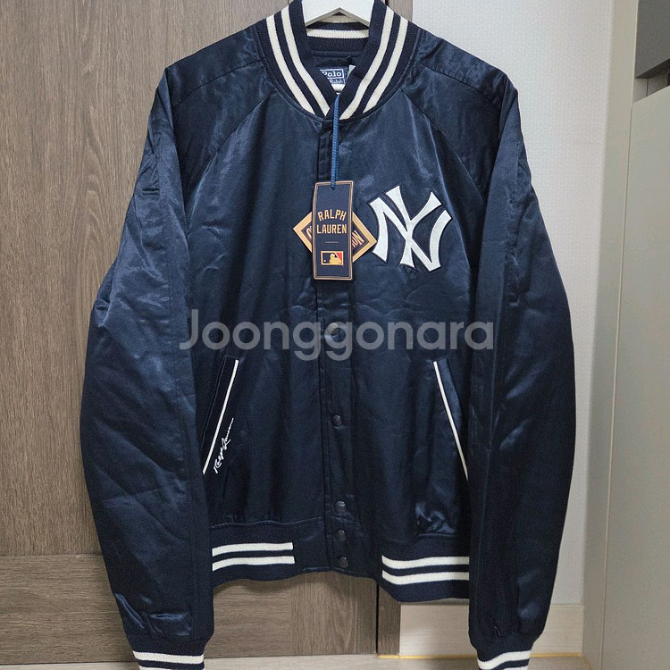[새상품][L]폴로 랄프로렌 양키스 바시티 새틴 자켓--0