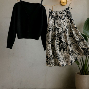 플로럴 패턴 스커트