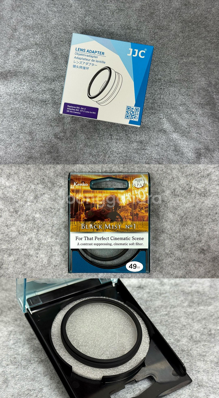 JJC 리코 GR3X 전용 텔레 컨버전 렌즈 어댑터 AR-GR3X, 겐코 블랙미스트 No1 49mm 일괄--0
