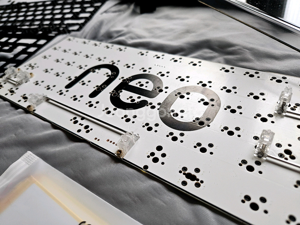 Neo75cu 레트로화이트 키보드--4