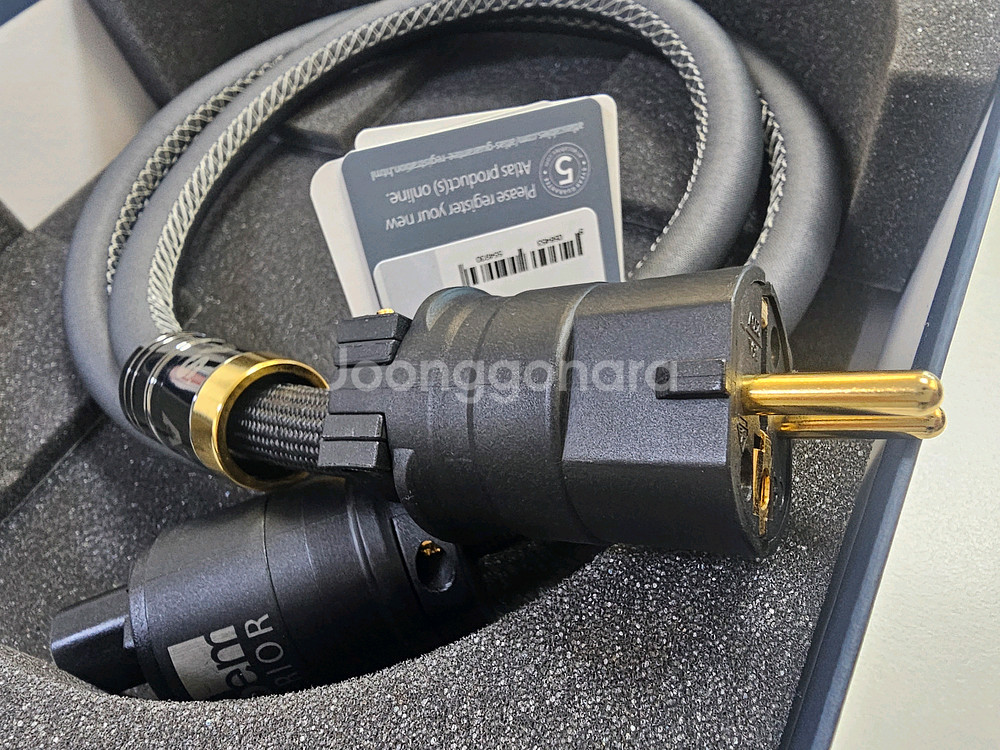 오디오 케이블, 아틀라스케이블 Eos4.0em Superior 최상급 파워케이블 팝니다.--0