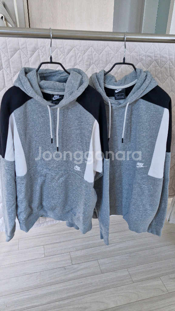 나이키 기모후드티 M 하고 L 2장--0