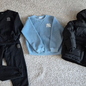 엠엘비키즈 구스패딩155사이즈 양면패딩 mlb키즈155 상하복세트 모두 묶음