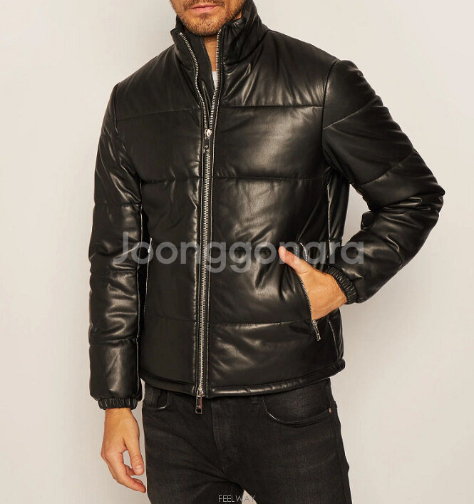 남성 가죽패딩 점퍼--2