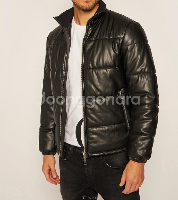 남성 가죽패딩 점퍼--4