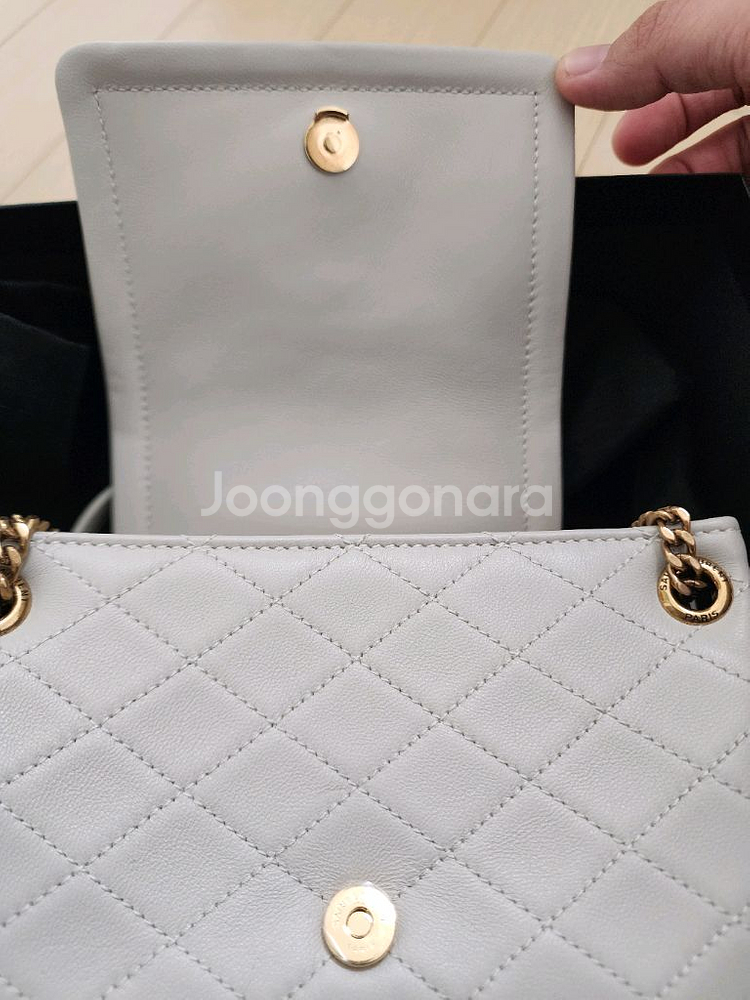 ysl 생로랑 노리타백 미니 크로스 토트 겸용 빈티지화이트--2