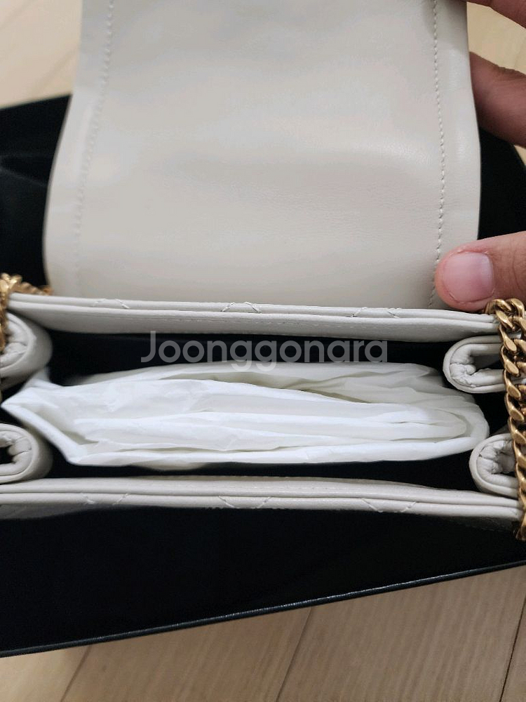 ysl 생로랑 노리타백 미니 크로스 토트 겸용 빈티지화이트--3