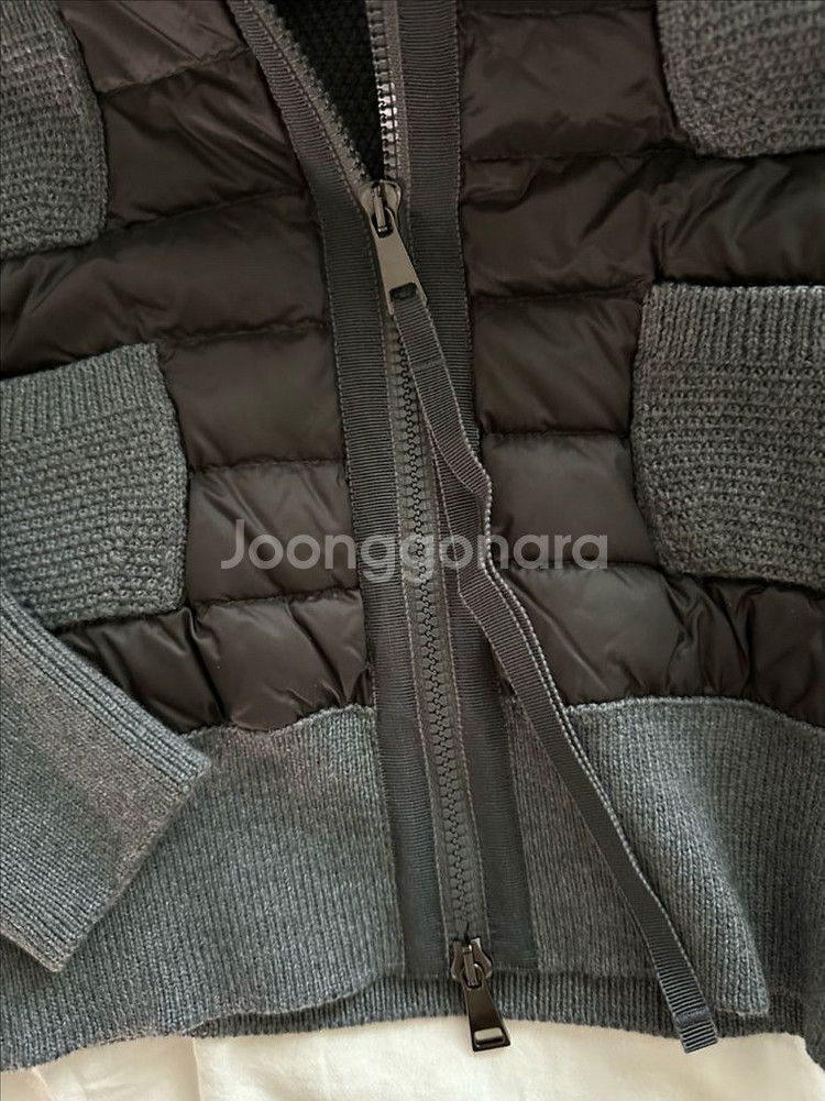 몽클레어 여성 트리콧 패딩니트 가디건 그레이 S--3