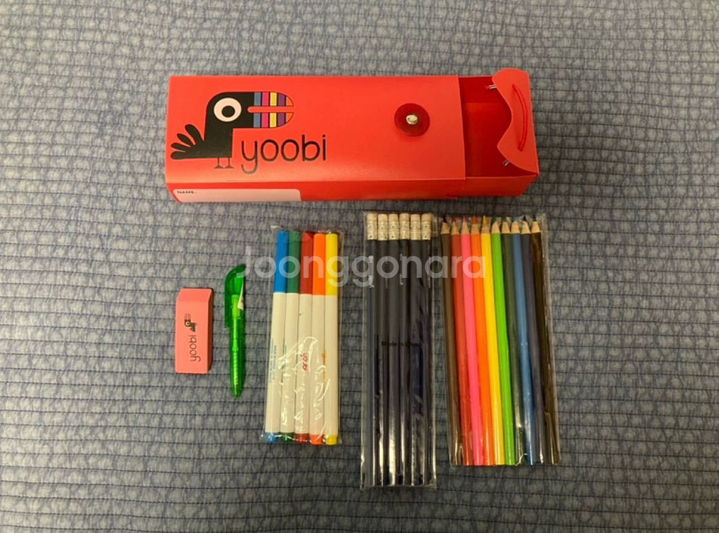 yoobi 미니 스쿨 서플리먼트 학용품 키트 새상품--0