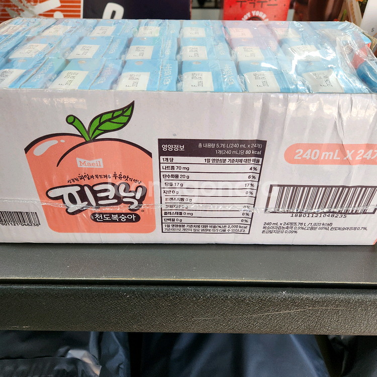 매일 피크닉 천도복숭아 240ml 23팩--2