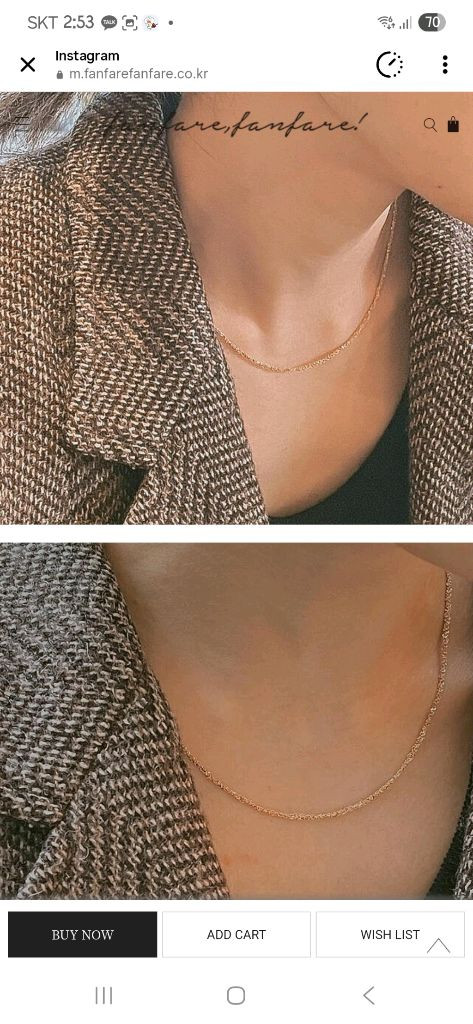 팡파르팡파르 체인 목걸이 14k 42사이즈--3