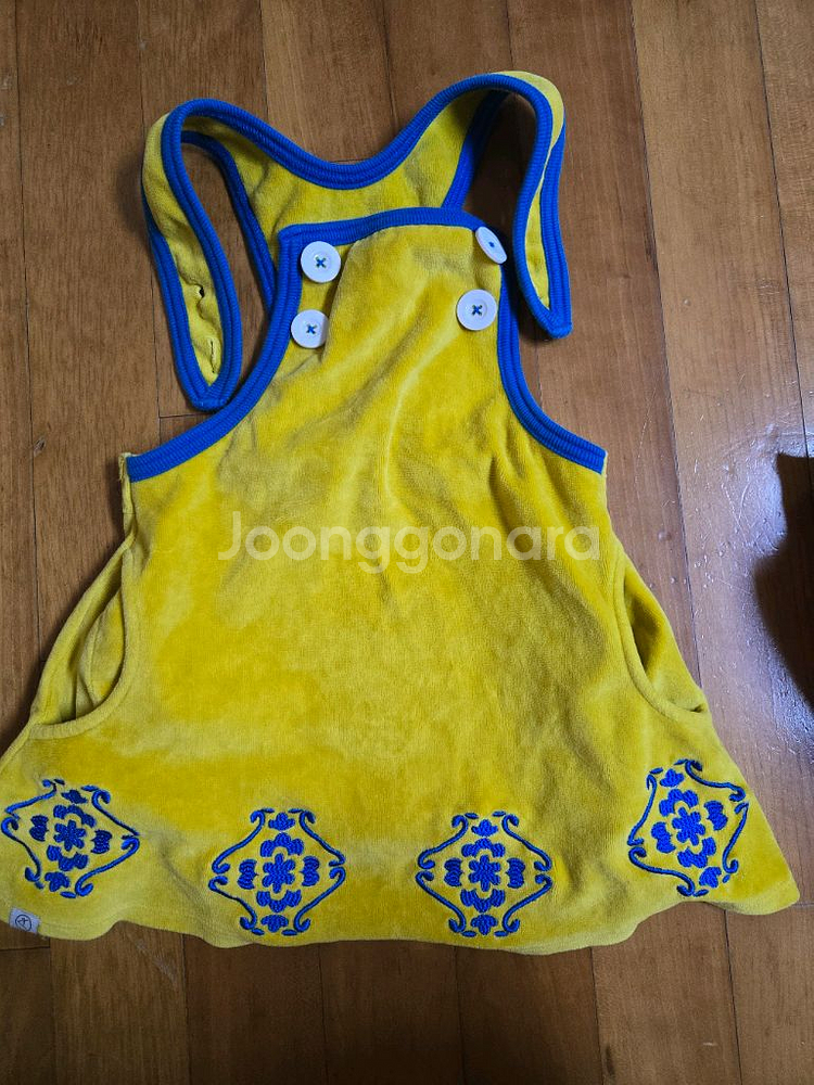 alba 오리지날 멜빵 벨벳 원피스 98센치 (돌~36개월)--2