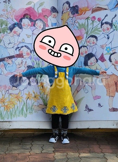 alba 오리지날 멜빵 벨벳 원피스 98센치 (돌~36개월)--1