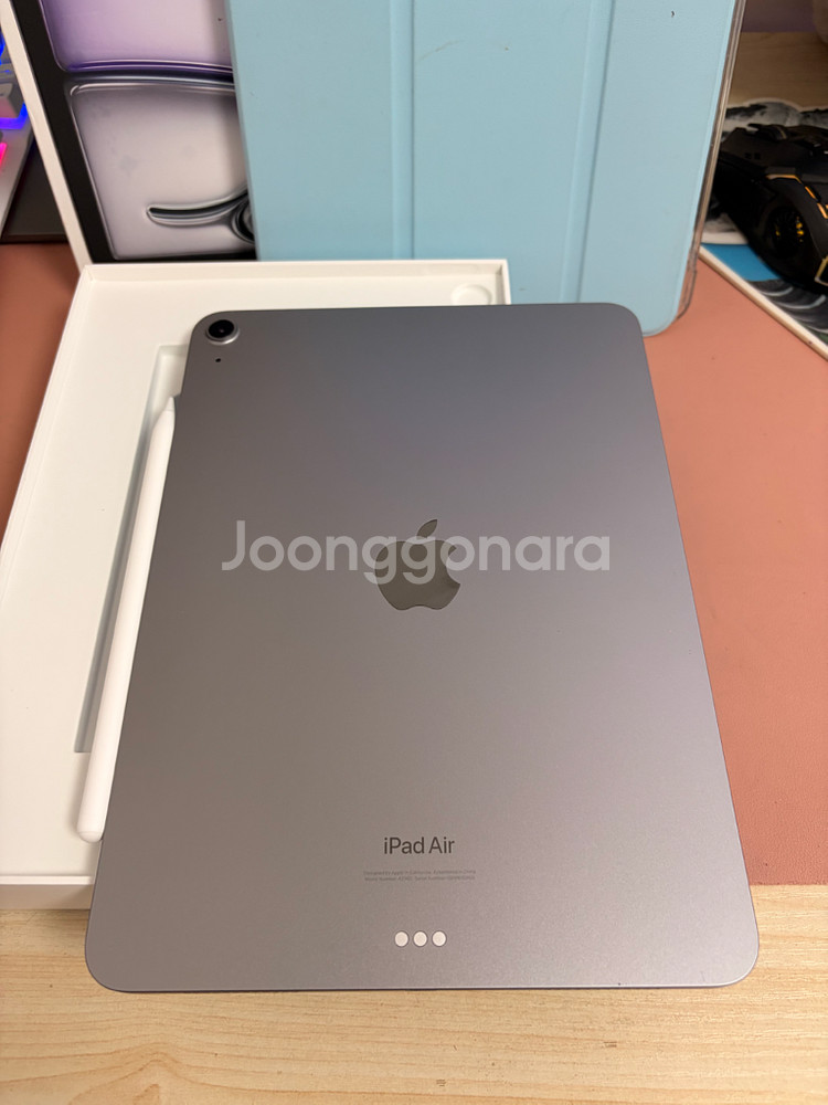 아이패드 에어6 11인치 m2 128기가 스그 풀박+애펜프로--1