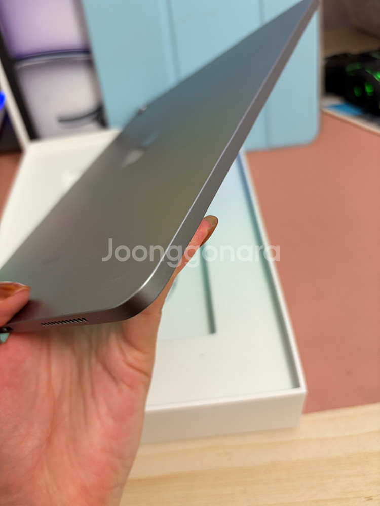 아이패드 에어6 11인치 m2 128기가 스그 풀박+애펜프로--3