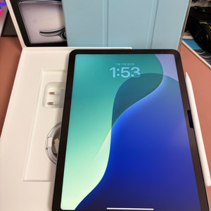 아이패드 에어6 11인치 m2 128기가 스그 풀박+애펜프로