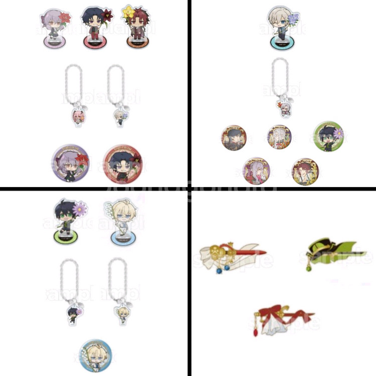 (일부 조건 O) 종말의 세라프 dmm 스크래치 브로치, 아크릴 스탠드, 키링, 캔뱃지--0