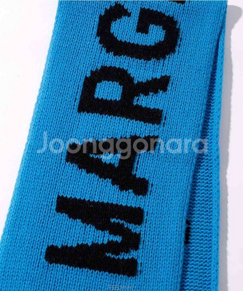 마르지엘라 6 로고 니트 머플러--2