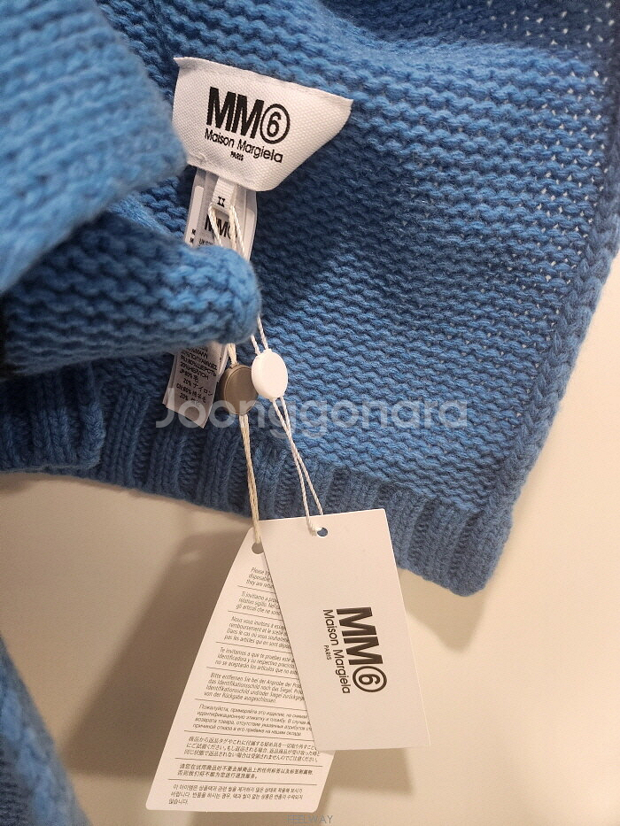 마르지엘라 6 로고 니트 머플러--5