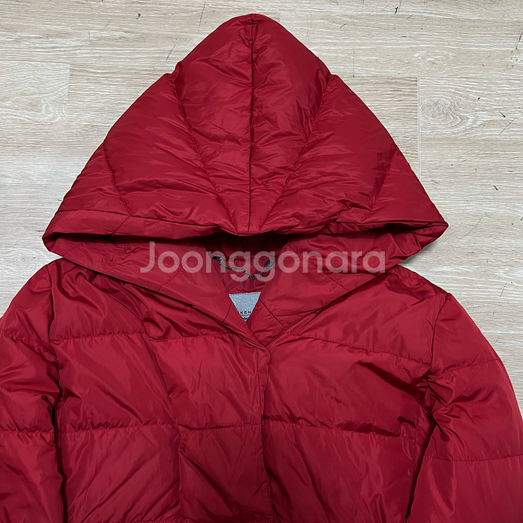 막스마라 위켄드 여성 후드 롱 코트패딩 점퍼 [버건디] 36(S/90)--1