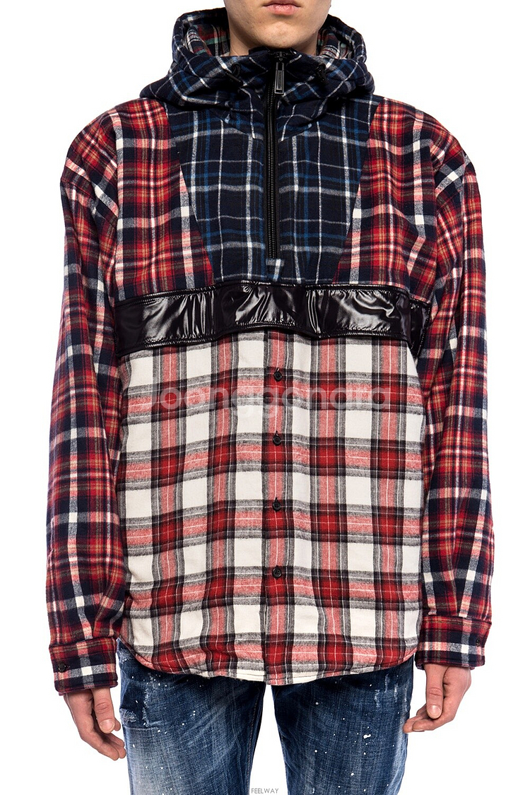 DSQUARED2 PATCHWORK CHECK ANORAK jacket--1