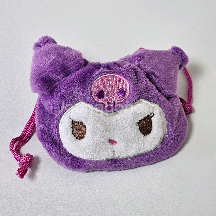 산리오 쿠로미 주머니 조리개 파우치--2