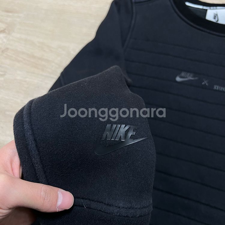 나이키 X 스톤아일랜드 콜라보 맨투맨 티셔츠 [다크네이비] L/100--3